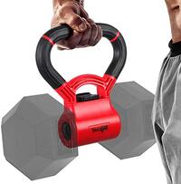 Yes4All Unisex's nieuwe versie-ketel handgreep om halters om te zetten in kettlebells voor trainingen, B. Fire Red