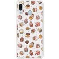 Samsung Bedrukt siliconen hoesje compatibel met Galaxy A20 Cupcake vintage