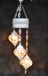 Halay Oosterse lamp 3 glazen multicolour bollen mozaiek kroonluchter
