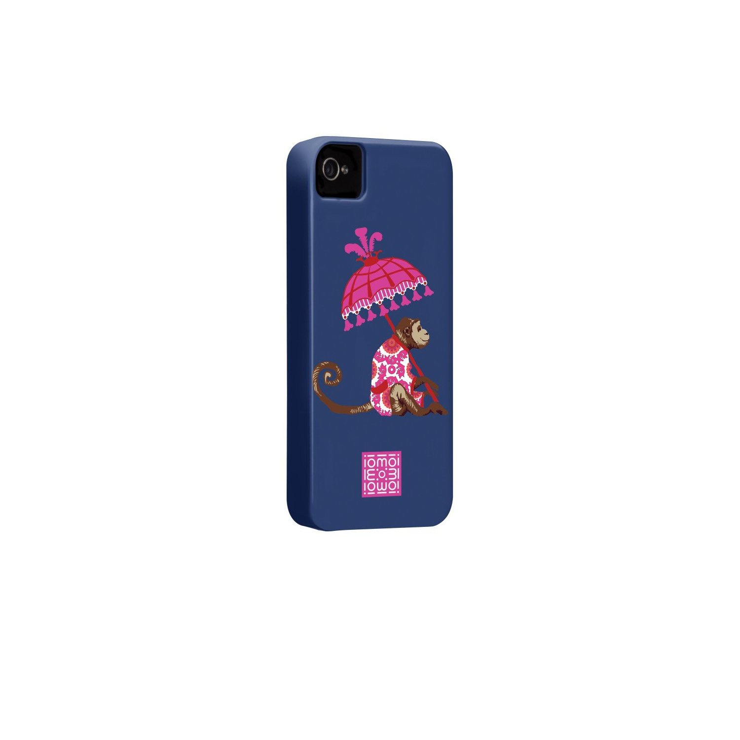 Case-Mate iomoi - Monkey with Umbrella blauw, multi / iPhone 4/4s