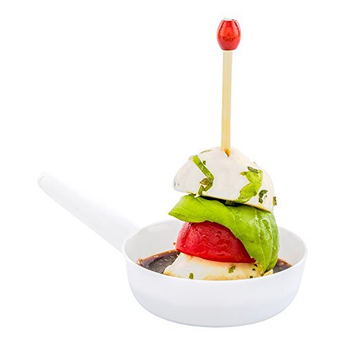 Restaurantware Mini Plastic Sauce Pan - Premium Plastic - 3.3", 1oz - Wit - 100kt Doos -