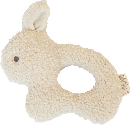 BamBam Recycled Rabbit Rattle - White - 0+ Years