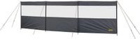 Abbey Camp Windscherm met raam - Polyester - 5 Meter - Grijs