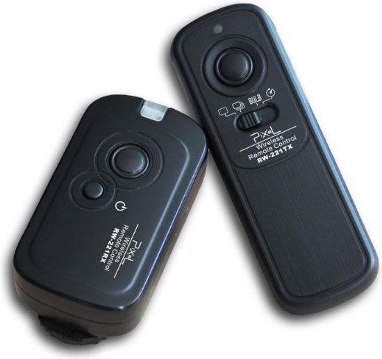 Pixel RW-221/DC2 - Draadloze afstandsbediening voor camera's - Zwart