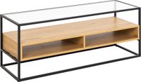 Giga Living Giga Meubel Tv-meubel Rechthoek 120cm - Glas/Hout Naturel - Open Kast