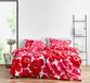 Marimekko - King Dekbedset, katoenen beddengoed met bijpassende shams, lichtgewicht woondecoratie voor alle seizoenen (Unikko Red, King)