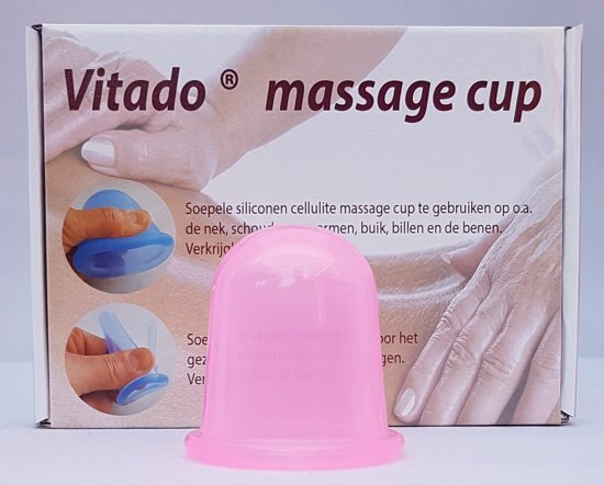 VITADO Massage cup voor cupping siliconen 5 5 cm kleur roze