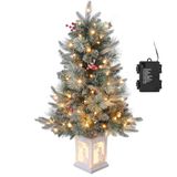 90 cm kunstkerstboom met verlichting