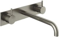 Hotbath Cobber - Wastafelmengkraan - Zonder Waste - Laag - Geborsteld Nikkel - Inbouw