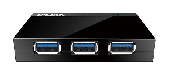 D-Link DUB-1340 USB 3.2 Gen 1 (3.1 Gen 1) Hub met 4 poorten en voeding, Zwart