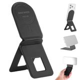 NEEWER Mobiele telefoonstandaard, magnetische telefoonhouder voor tafelstatief, selfiestick, veelzijdig inzetbaar, opvouwbaar, lederen telefoonhouder compatibel met MagSafe iPhone, Samsung, Android