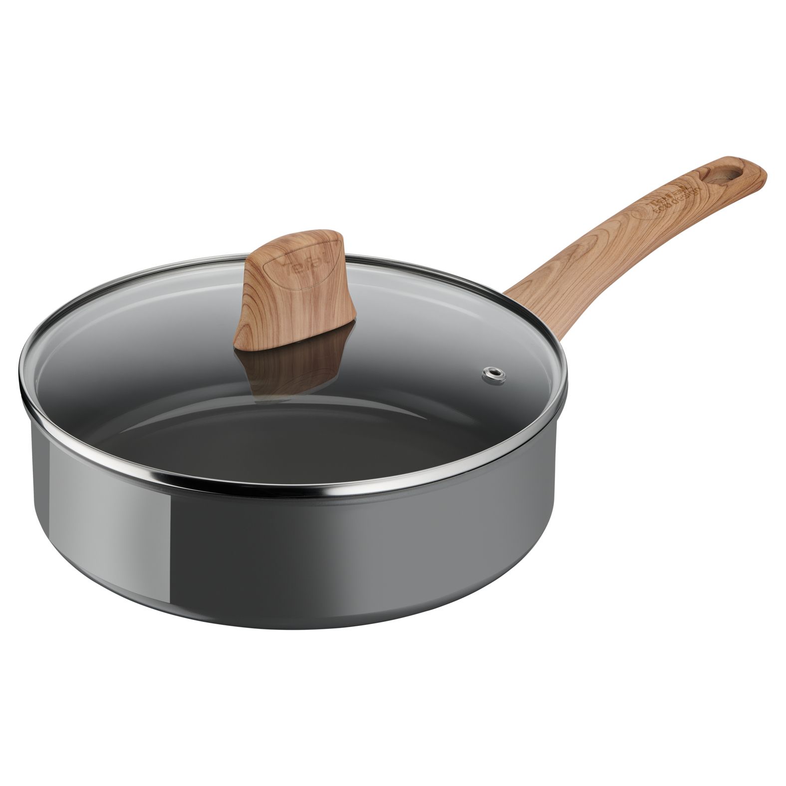 Tefal Renew Hapjespan - 24 cm - Keramisch - Inductie - Grijs