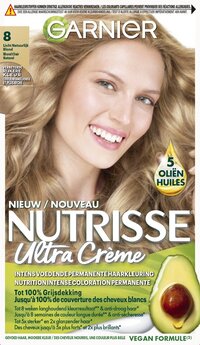 Garnier Nutrisse Ultra Crème 8 Lichtlond - Intens voedende permanente haarkleuring