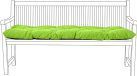Unyqoos® Coussin de jardin vert pour canapé trois places