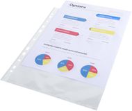Exacompta 20x Pak van 50 geperforeerde showtassen gladde PP 5/100ste - A4 - Transparant - 5250E