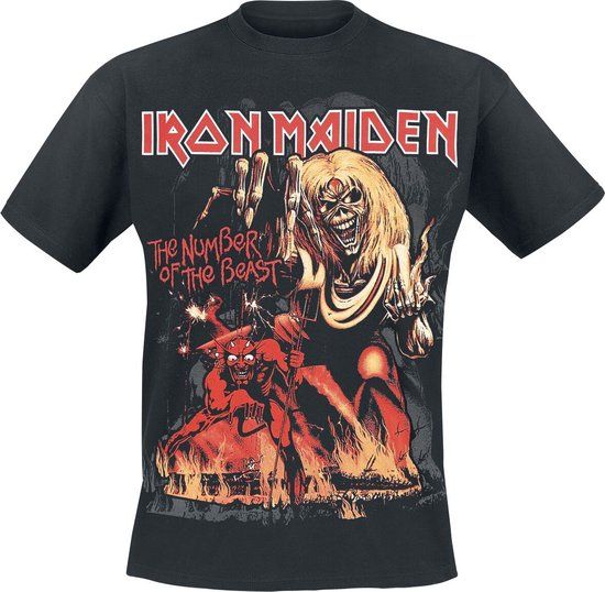 Iron Maiden Number Of The Beast Graphic Heren T-shirt - zwart - L