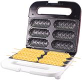 Beper Wafelijzer - Rood - 850W - Antiaanbaklaag - Wafels op stokjes