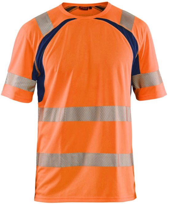 Blåkläder UV-T-shirt High Vis 3397-1013 - High Vis Oranje/Marineblauw - S