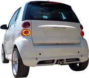Motordrome Achterbumperskirt passend voor MCC Smart ForTwo 4/2007- (ABS)