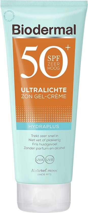 Biodermal Hydraplus Ultralichte Zon Gel-Crème SPF 50 - 150ml