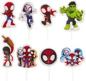 DEKORA - 16 Spidey and Friends papieren taarttoppers