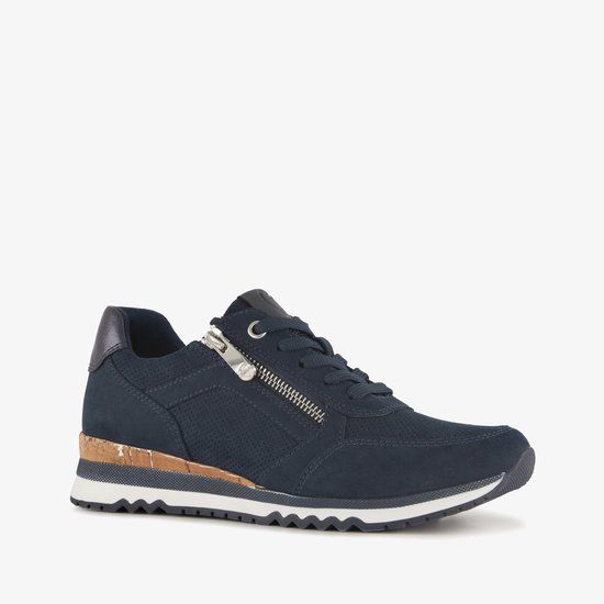 Marco Tozzi dames sneakers donkerblauw - Maat 40 - Uitneembare zool