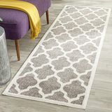 Safavieh Indoor Outdoor tapijt Hedendaagse 62 X 240 cm Gris Foncé/Beige