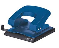 Centra 623684 perforator (HP30, metaal, voor 30 vellen, met aanslagrail) blauw