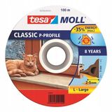 tesa® tesamoll® P-Profile tochtstrip rubber, 100m, bruin