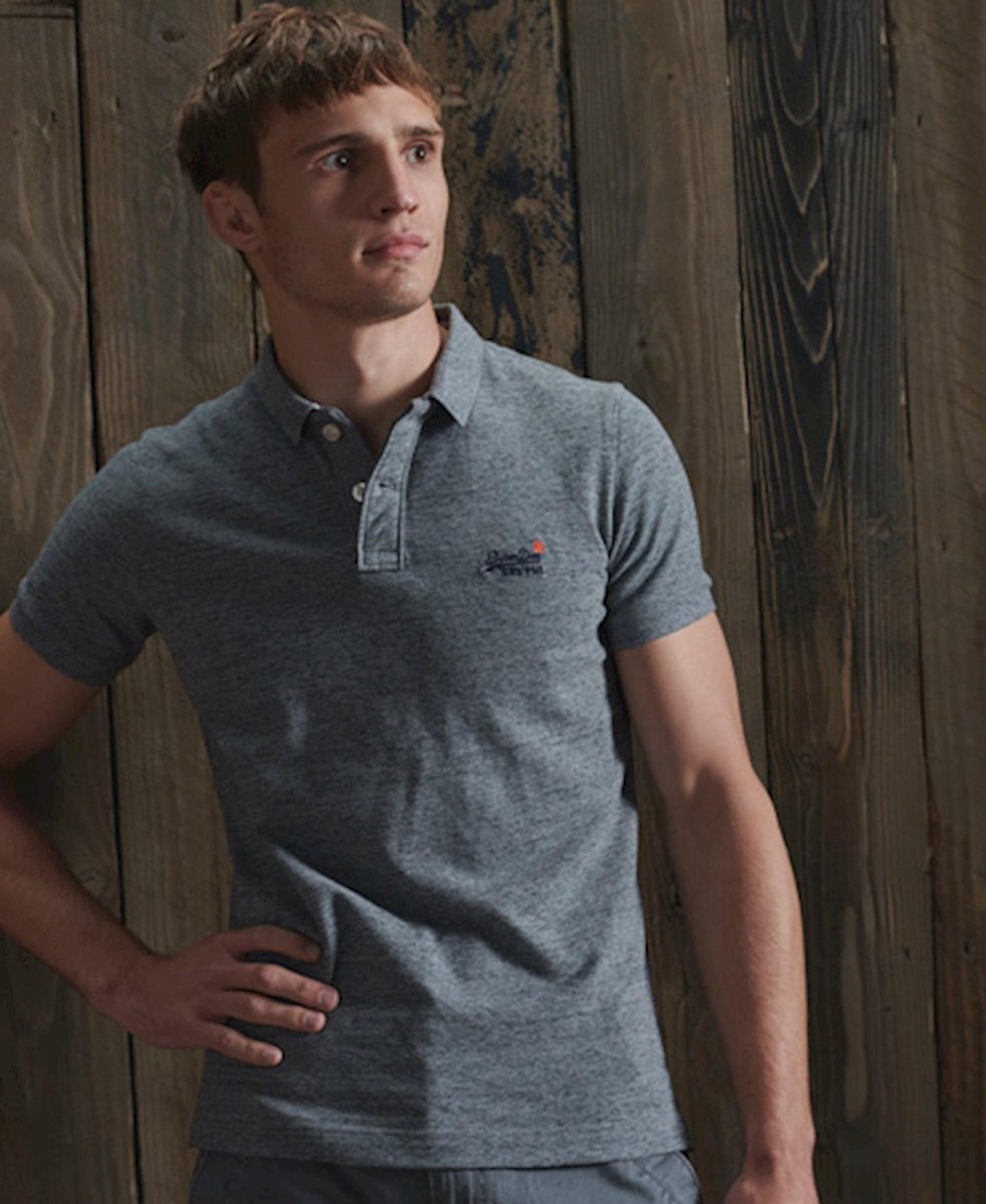 Superdry Classic Pique S/S Heren Poloshirt - Maat S