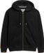 Superdry Essential Logo Half Brushed Zip Hoodie Heren Zwart 3XL