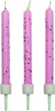 PME Taartkaarsjes Roze met glitter 10 stuks