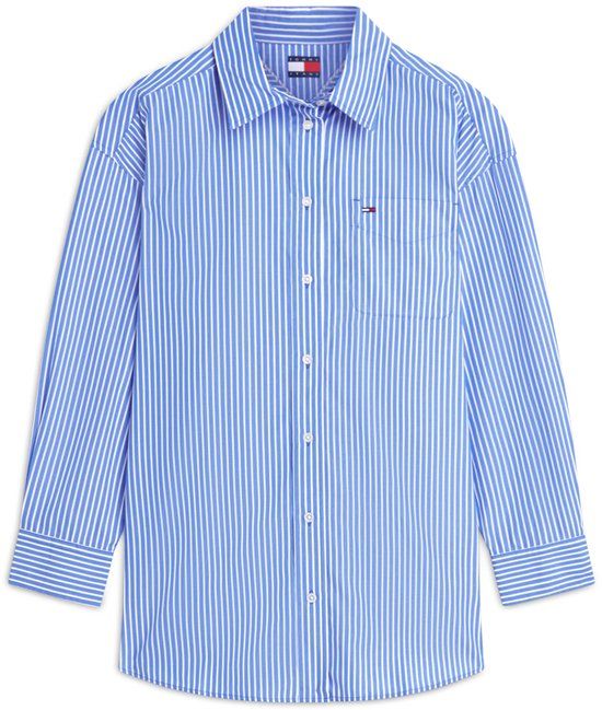 Tommy Jeans Blouse Tjw Ove Essential Sh Dw0dw22936 C8p Noble Blue Dames Maat - L