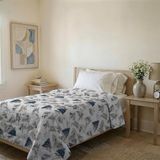 BASIC bedrukte zomerquilt, Urban Blu, 160x240cm