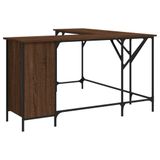 VidaXL Bureau 141x141x75 cm bewerkt hout bruin eikenkleur