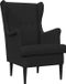 vidaXL Fauteuil Noir Tissu