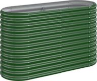 vidaXL Plantenbak - 114x40x68 cm - Gegalvaniseerd Staal - Groen
