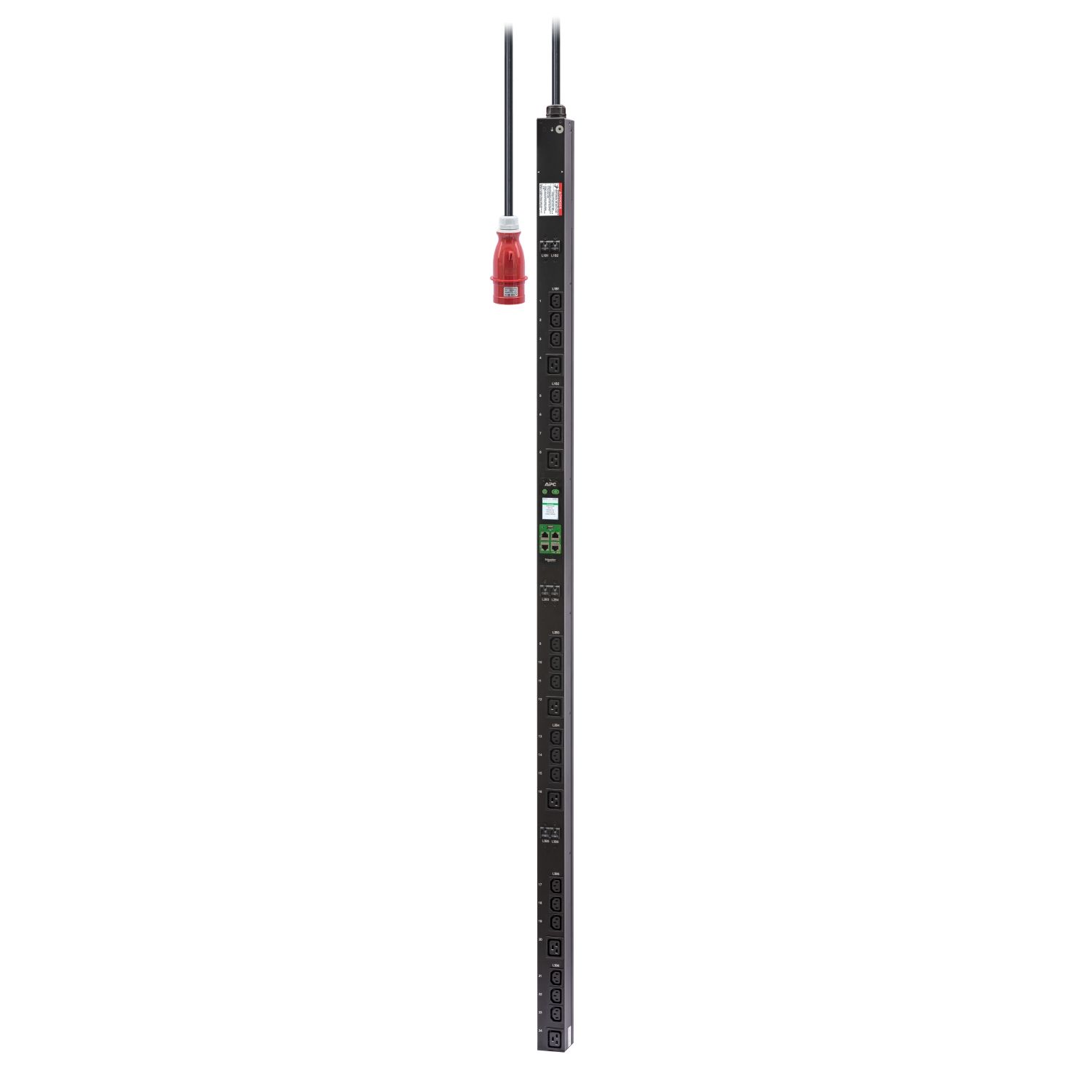APC Easy PDU EPDU2232MBO, Metered-By-Outlet, 0U, 32A, 400V, (18x)C13 & (6x)C19, IEC60309 32A 3Fase stekker
