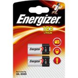 Energizer CR123/CR123A Lithium Batterijen 3V 1500mAh Zilver (2 stuks)