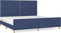 vidaXL Cadre de lit Tissu Bleu 200x200 cm