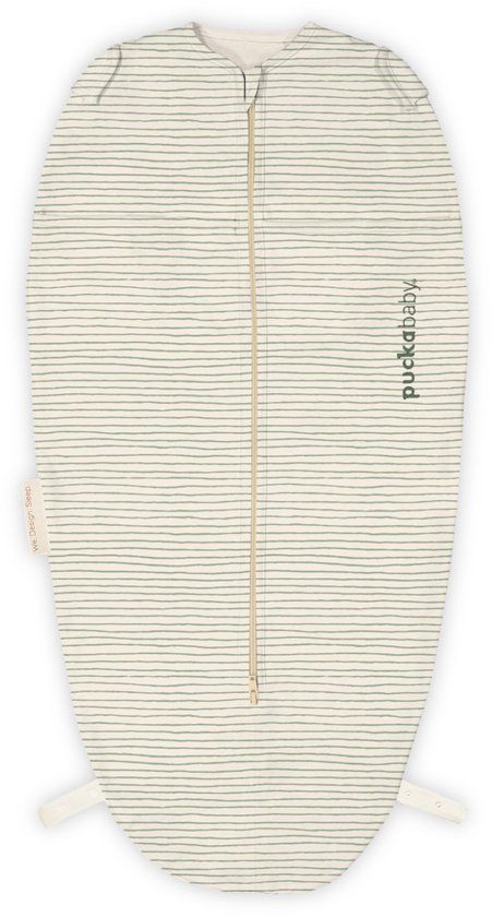 Puckababy Mini Inbakerslaapzakje baby (3-6m) - Green Stripes - Katoen TOG 0.5