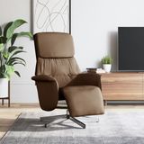 Fauteuil de relaxation Maison Exclusive avec repose-pieds, marron, rembourré