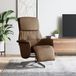 Fauteuil de relaxation Maison Exclusive avec repose-pieds, marron, rembourré