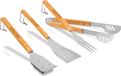 VONROC BBQ gereedschap - 4-delig - RVS & Bamboe