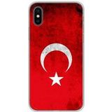 1001 coques Apple iPhone X, Apple iPhone XS Drapeau turquie bedrukt siliconen hoesje