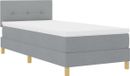 vidaXL Boxspringbed met kussens, lichtgrijs, 90 x 200 cm, gestoffeerd