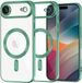 Techsuit Hoesje geschikt voor Apple iPhone Air - Luxury Crystal Back Cover - Geschikt voor MagSafe - Transparant/Lichtgroen