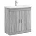 vidaXL Badkamermeubelset Grijs Sonoma 81 x 40 x 84,5 cm Bewerkt hout
