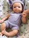 33 cm silicone reborn baby, fille, bouche ouverte, lavable