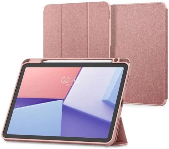 Spigen Urban Fit Hoesje Geschikt voor Apple iPad Air 11 (24/25/26) / Air 10.9 (22/20) - Back Cover met Apple Pencil Houder - Roze
